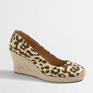 Jcrew Seville espadrilles wedge leopard size9 new